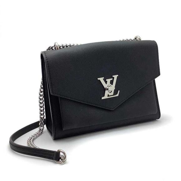 Louis Vuitton My LockMe Chain Shoulder Bag Noir Black Calf Silver Hardware - Picture 1 of 8